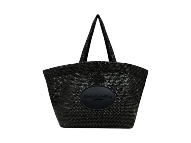 Alexander Wang Punch XL Raffia Tote Zwart