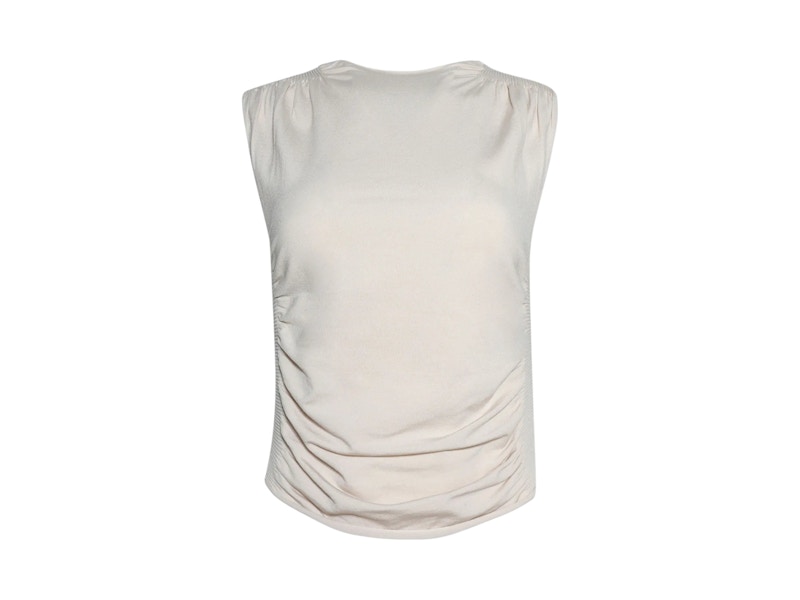 Alexander Wang Ruched Tank Top Cement Grijs