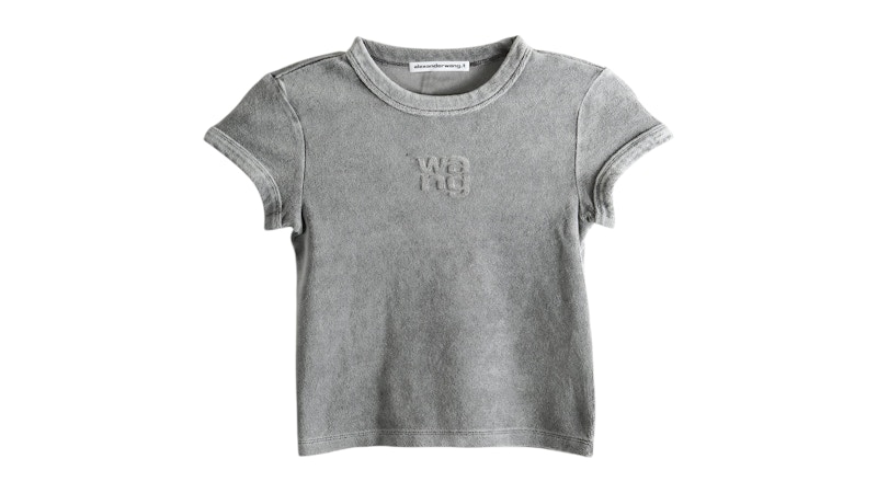 Alexander Wang Women’s Baby Ringer Tee Washed Alloy