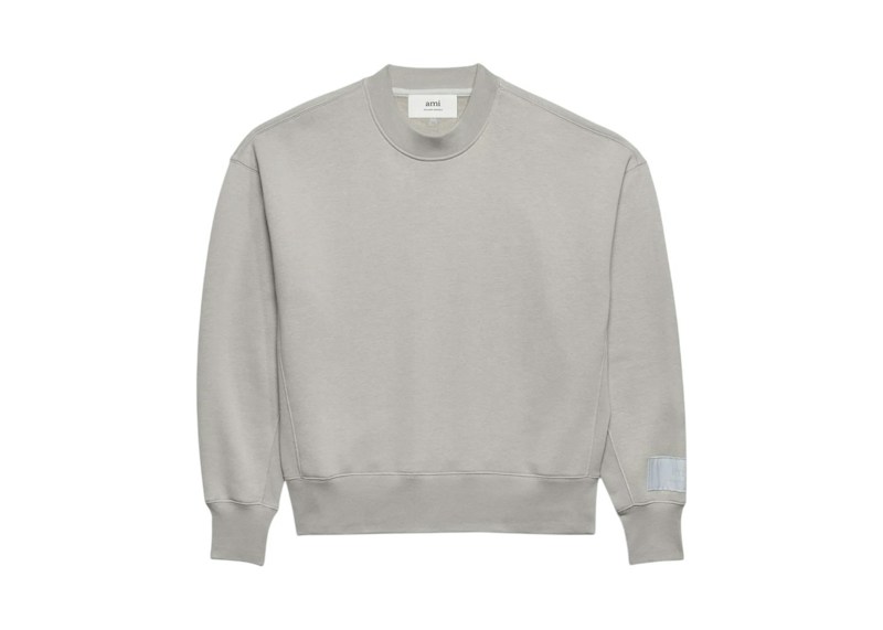 Ami Paris Logo-Patch Sweatshirt Grijs