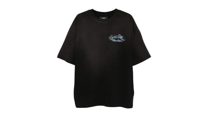 AMIRI Crystal Chateau Script Os Tee Zwart