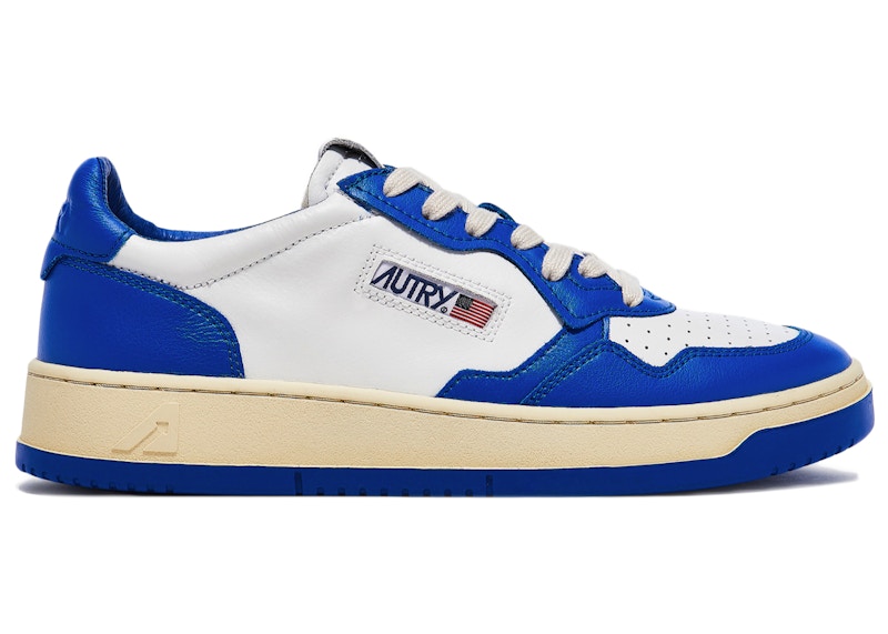 Autry Medalist Leather Low Azure Creme