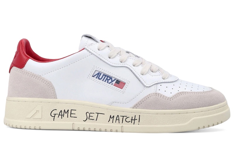 Autry Medalist Leather Low Game Set Match! Rood