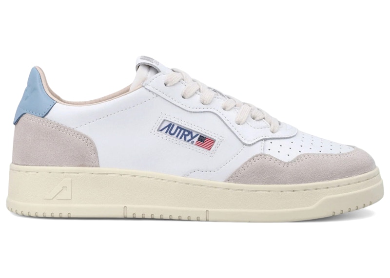 Autry Medalist Leather Low Forget Me Not Wit