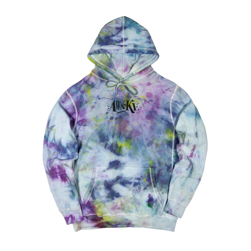 Awake Distorted Logo Hoodie Tie Dye