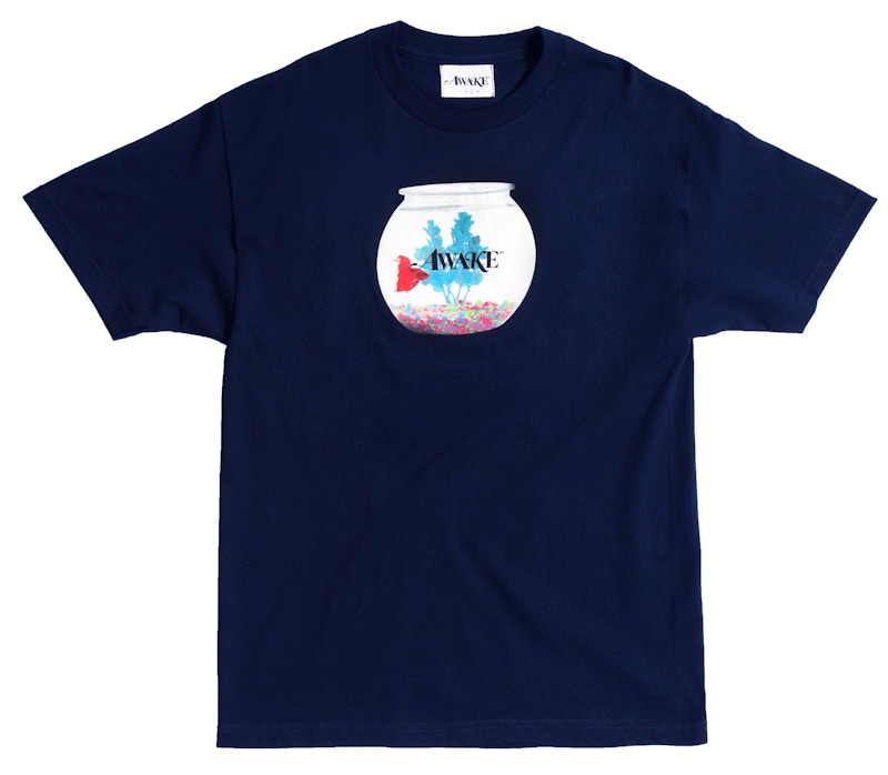 Awake Fish Bowl Tee Blauw