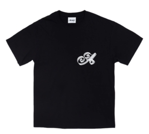 Awake Ribbon Script Logo Tee Zwart