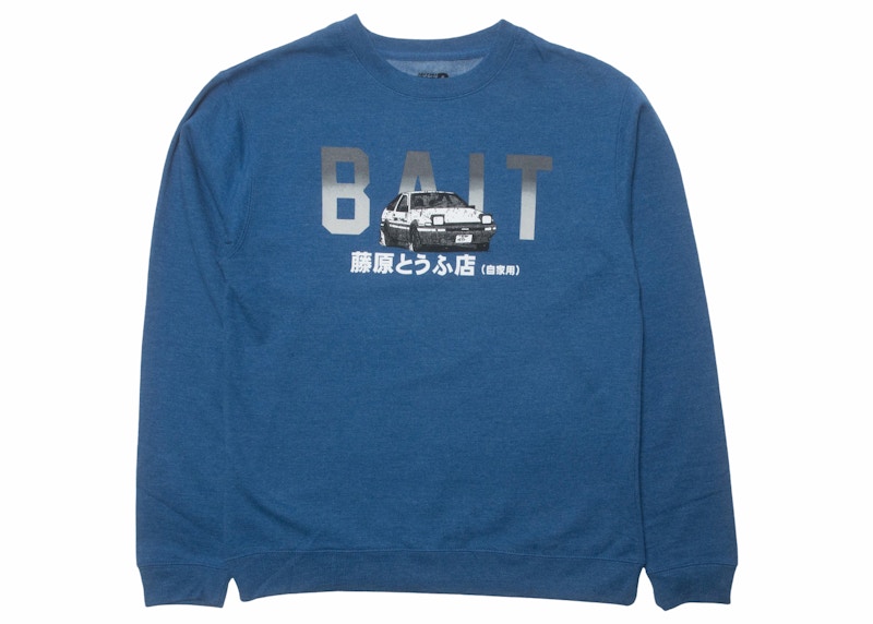 BAIT x Initial D Bait Logo Design Crewneck Blauw