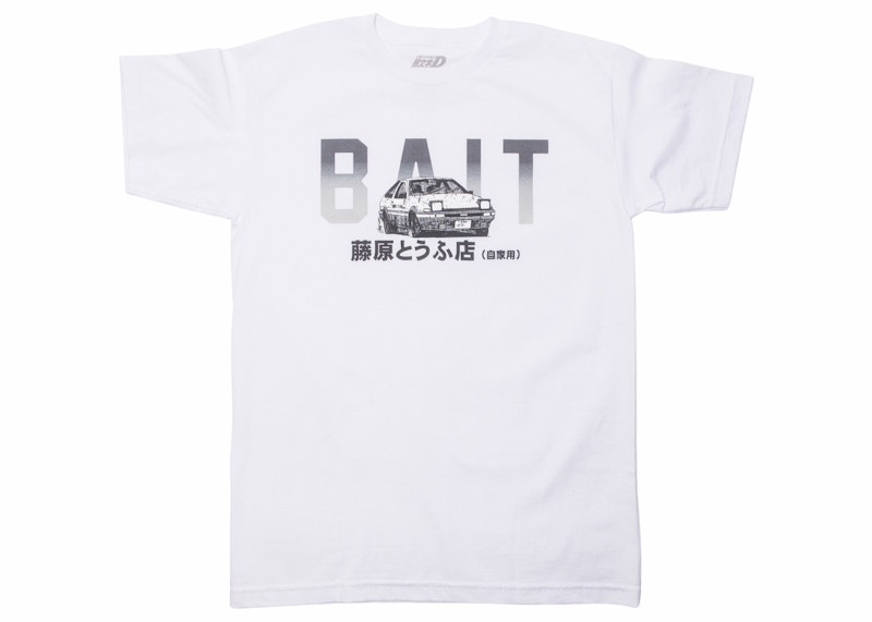 BAIT x Initial D Bait Logo Design Tee Wit