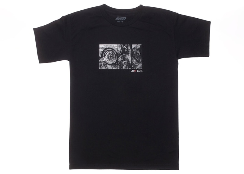 BAIT x Initial D How To Drift Tee Zwart