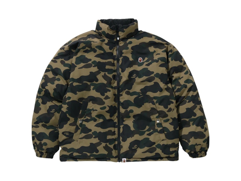 BAPE 1st Camo Reversible Down Jacket Groen