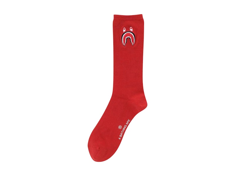 BAPE 1st Shark Socks Rood