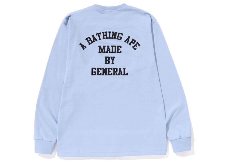 BAPE A Bathing Ape Lettered L/S Tee Sax
