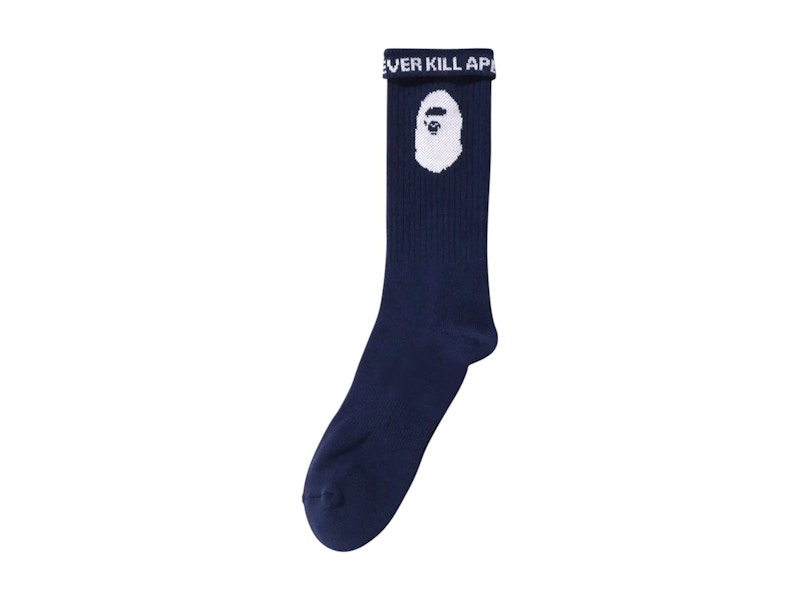 BAPE A Bathing Ape Logo Socks Blauw
