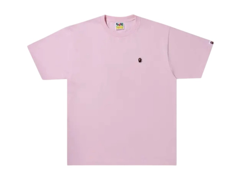 BAPE A Bathing Ape One Point Tee Roze
