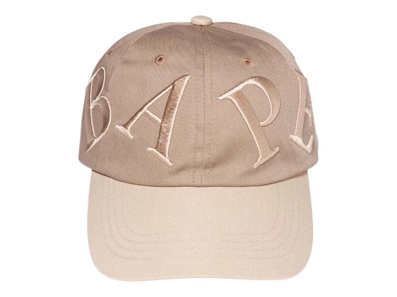 BAPE A Bathing Ape Panel Cap Beige