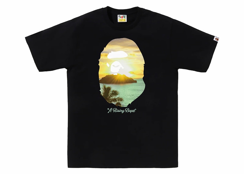 BAPE A Rising Bape Photo Tee Zwart