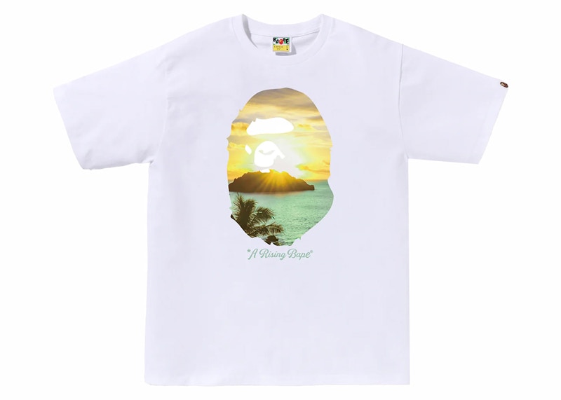 BAPE A Rising Bape Photo Tee Wit