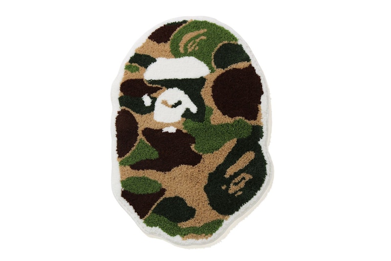 BAPE ABC Camo Ape Head Rug Groen