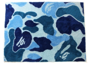 BAPE ABC Camo Big Rug Mat Blauw