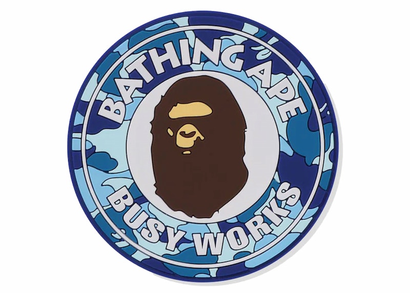 BAPE ABC Camo Busy Works Rubber Coaster Blauw