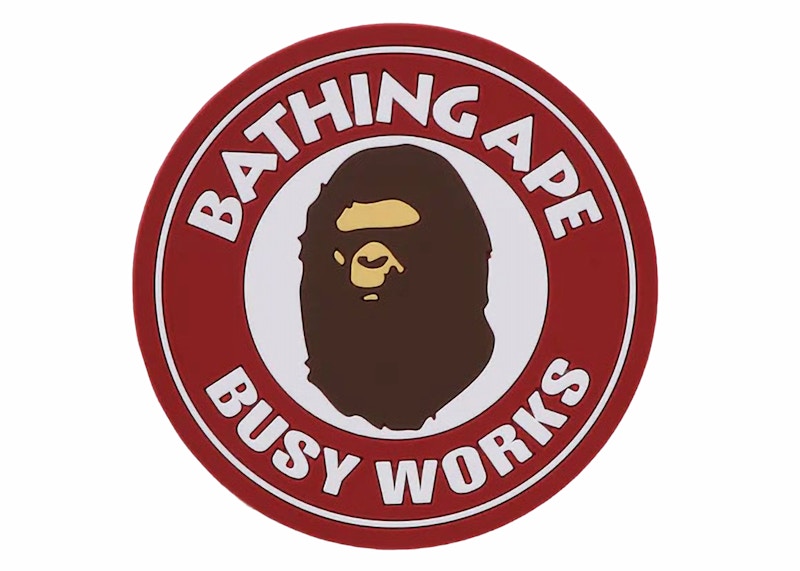 BAPE ABC Camo Busy Works Rubber Coaster Rood