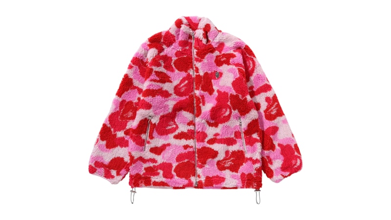 BAPE ABC Camo Metal One Point Boa Jacket Roze