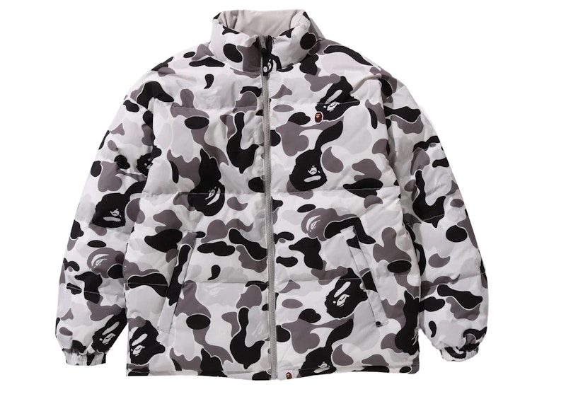 BAPE ABC Camo Reversible Down Jacket Grijs