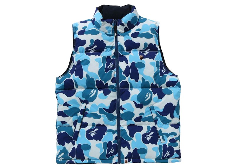 BAPE ABC Camo Reversible Down Vest Blauw