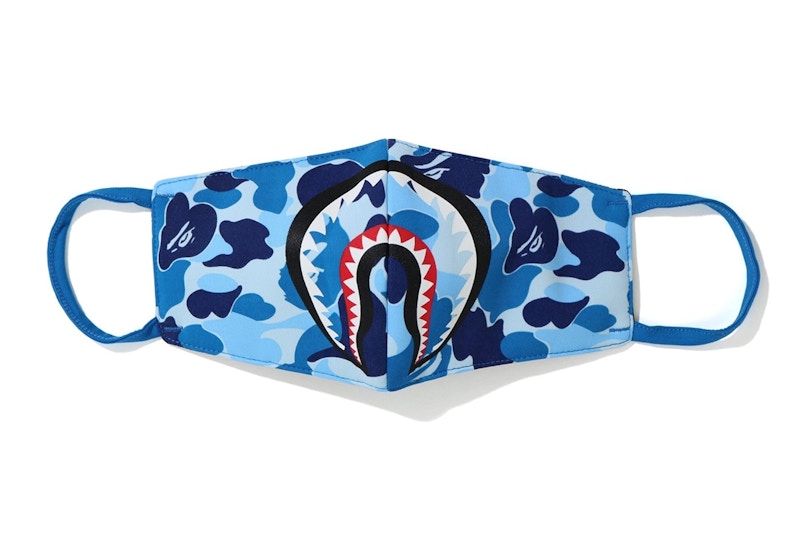 BAPE ABC Camo Shark Mask Blauw