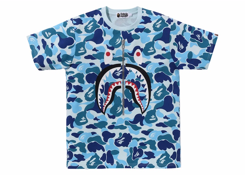 BAPE ABC Camo Shark Tee Blauw