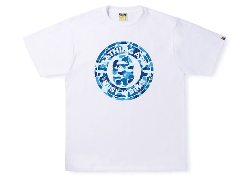 BAPE ABC Camo Single Color Busy Works Tee Blauw