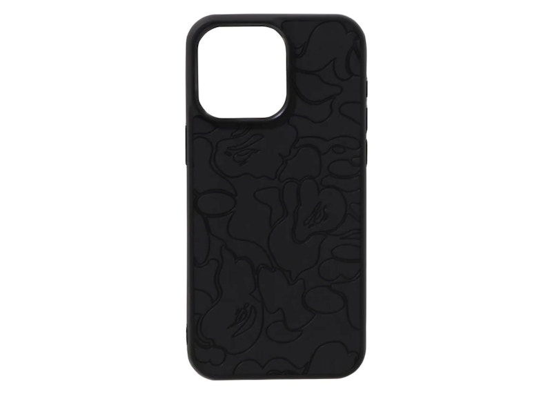 BAPE ABC Line Camo Embossed iPhone 15 Pro Max Case Zwart