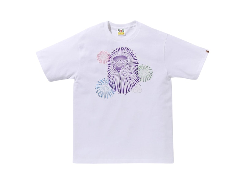 BAPE Ape Head Firework II Tee Wit