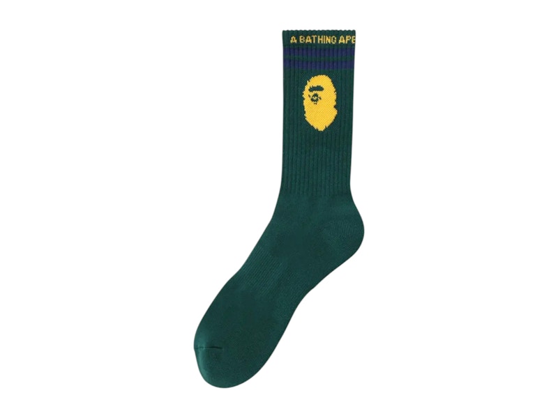 BAPE Ape Head Line Socks Groen