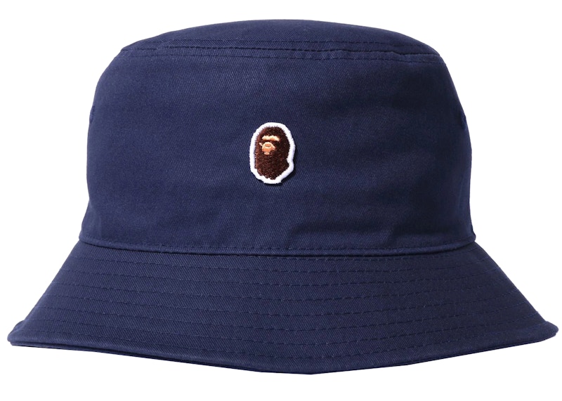 BAPE Ape Head One Point Bucket Hat Blauw
