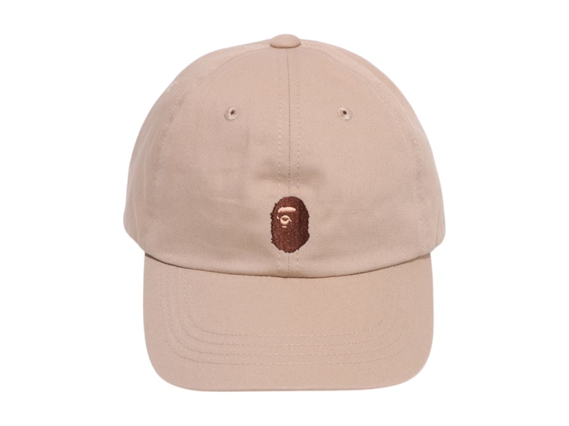 BAPE Ape Head One Point Cap Beige