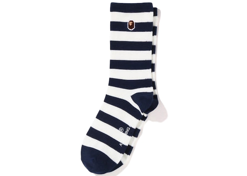 BAPE Ape Head One Point Hoop Socks Blauw