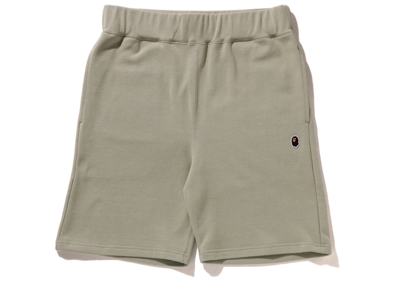 BAPE Ape Head One Point Sweat Short Beige