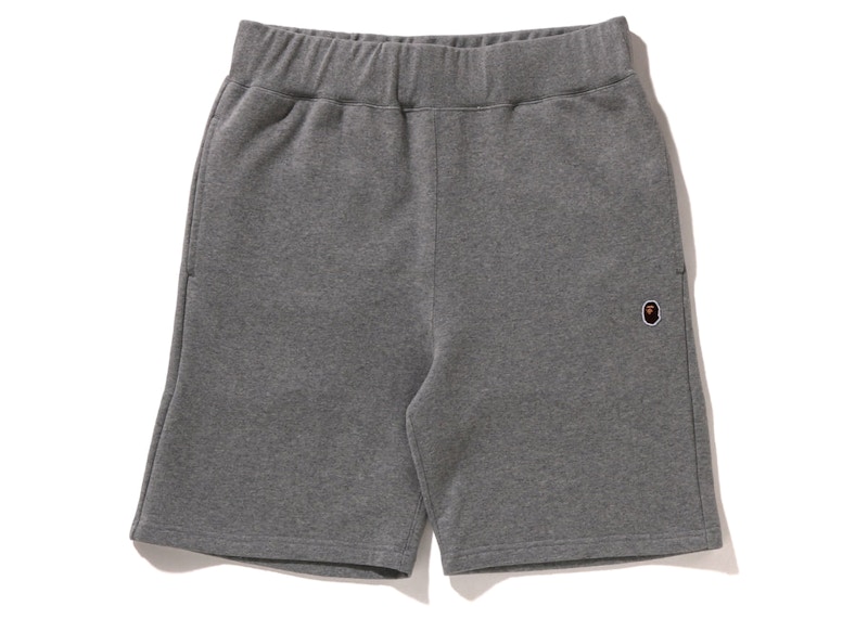 BAPE Ape Head One Point Sweat Short Grijs