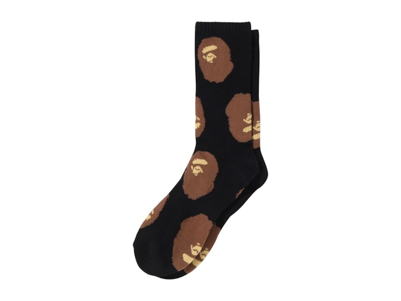 BAPE Ape Head Pattern Socks Zwart