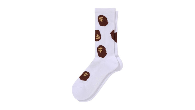 BAPE Ape Head Pattern Socks Wit
