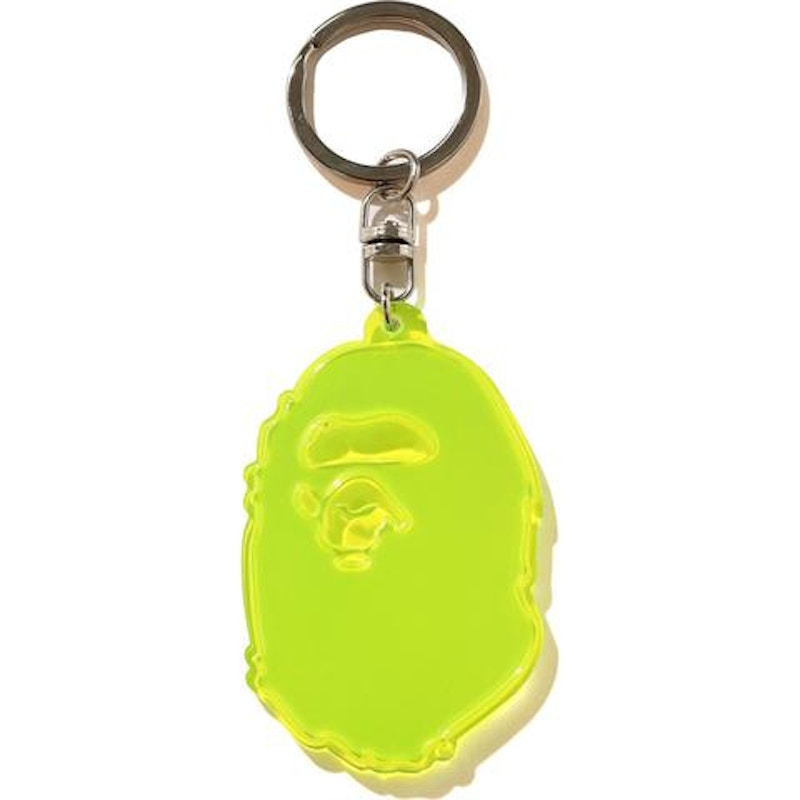 BAPE Ape Head Reflective Keychain Geel