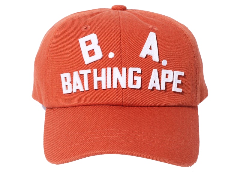 BAPE B.A. Washed Twill Cap Oranje