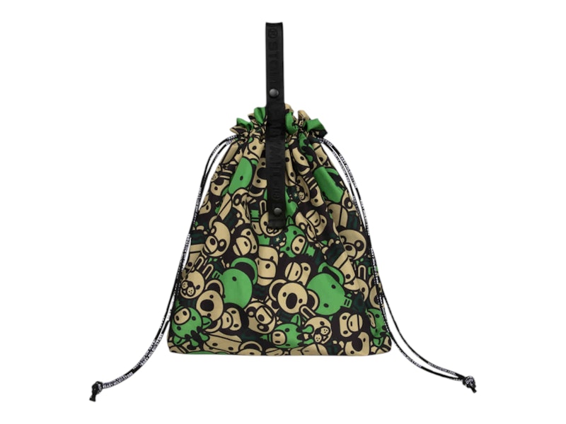 BAPE Baby Milo & Friends Drawstring Bag Emerald
