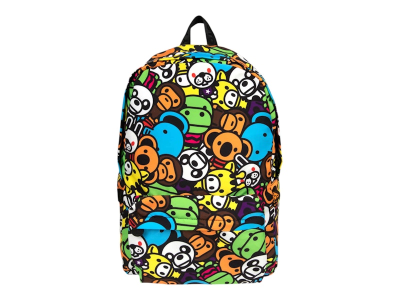 BAPE Baby Milo & Friends Large Backpack Light Groen