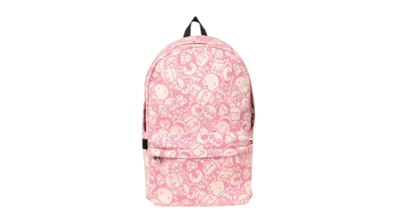 BAPE Baby Milo & Friends Large Backpack Pale Roze