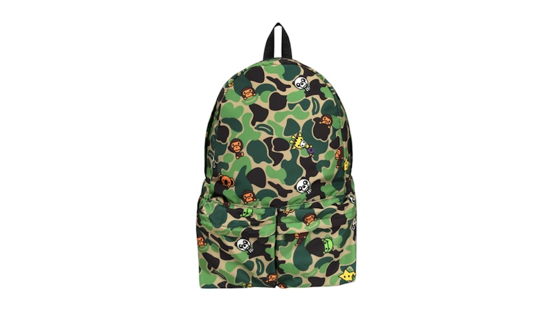 BAPE Baby Milo Large Bucket Backpack Army Groen