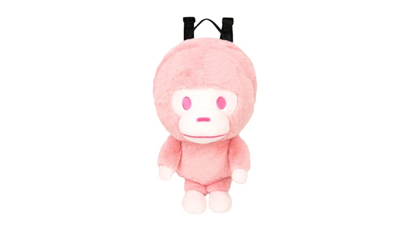 BAPE Baby Milo Large Plush Backpack Light Roze