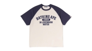 BAPE Bathing Ape Raglan Tee Marineblauw
